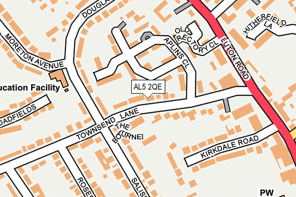 AL5 2QE map - OS OpenMap – Local (Ordnance Survey)