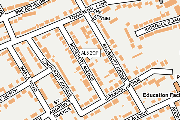 AL5 2QP map - OS OpenMap – Local (Ordnance Survey)