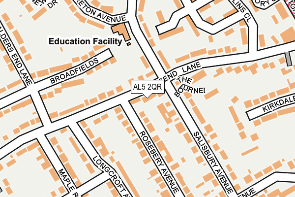 AL5 2QR map - OS OpenMap – Local (Ordnance Survey)