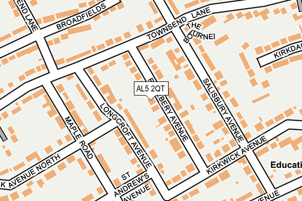 AL5 2QT map - OS OpenMap – Local (Ordnance Survey)