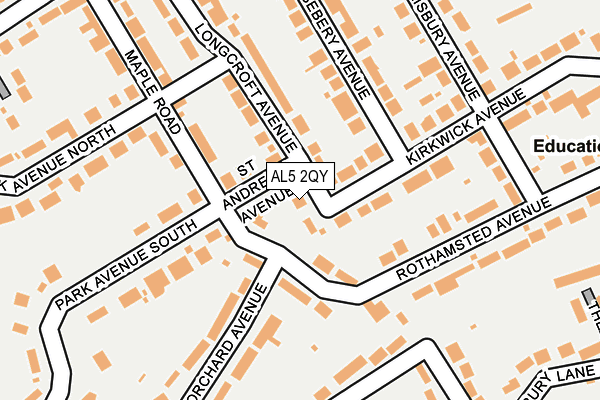 AL5 2QY map - OS OpenMap – Local (Ordnance Survey)