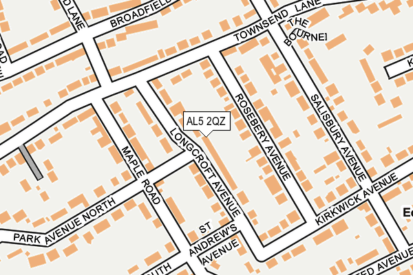 AL5 2QZ map - OS OpenMap – Local (Ordnance Survey)