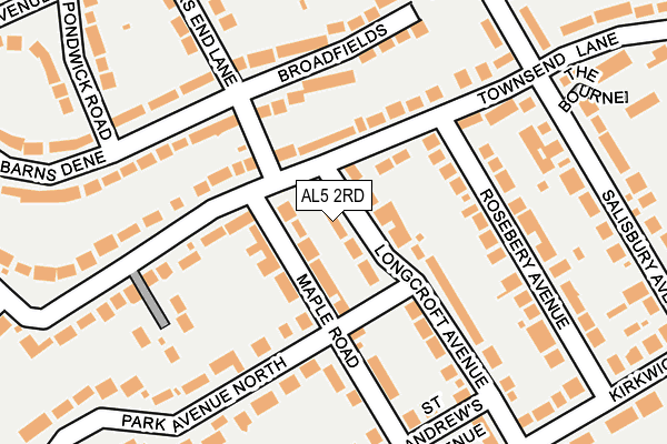 AL5 2RD map - OS OpenMap – Local (Ordnance Survey)
