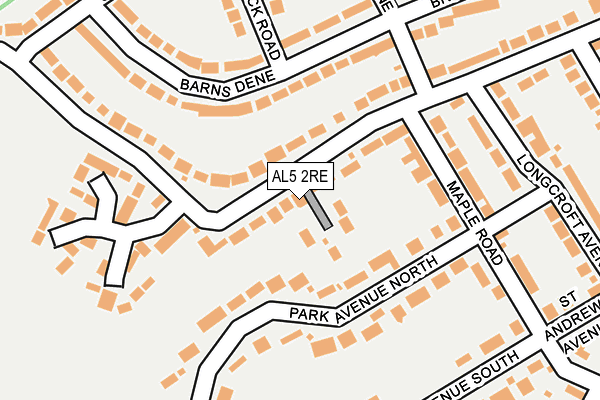 AL5 2RE map - OS OpenMap – Local (Ordnance Survey)