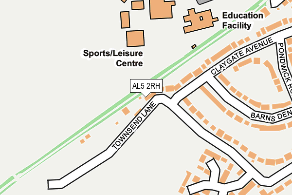 AL5 2RH map - OS OpenMap – Local (Ordnance Survey)