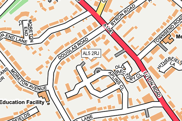 AL5 2RJ map - OS OpenMap – Local (Ordnance Survey)