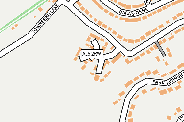 AL5 2RW map - OS OpenMap – Local (Ordnance Survey)