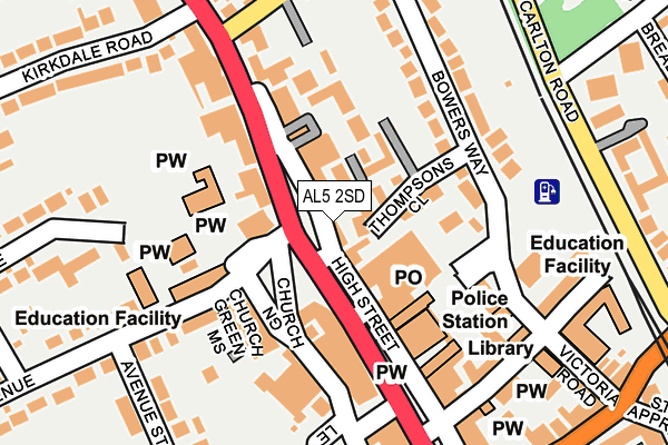 AL5 2SD map - OS OpenMap – Local (Ordnance Survey)