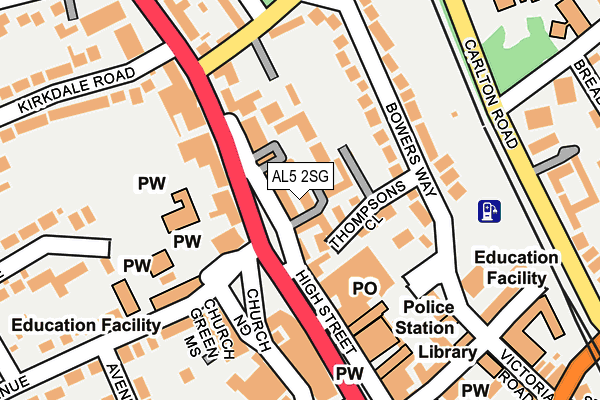 AL5 2SG map - OS OpenMap – Local (Ordnance Survey)