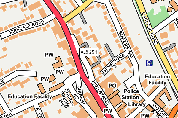AL5 2SH map - OS OpenMap – Local (Ordnance Survey)