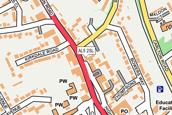 Map of 44/45 CLEVELAND SQUARE LIMITED at local scale