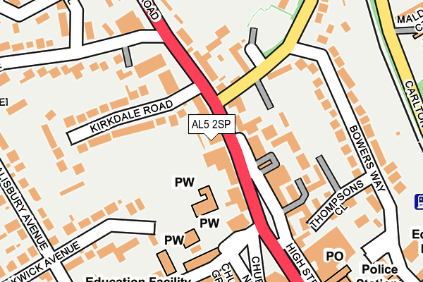 AL5 2SP map - OS OpenMap – Local (Ordnance Survey)