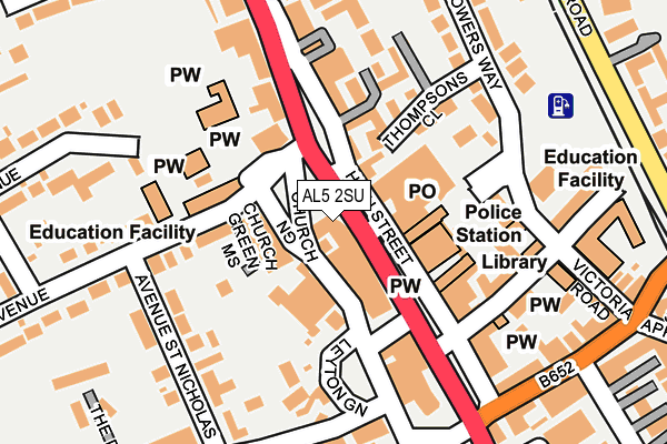 AL5 2SU map - OS OpenMap – Local (Ordnance Survey)