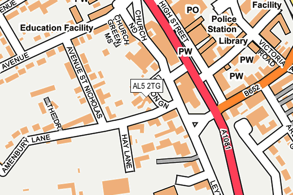 AL5 2TG map - OS OpenMap – Local (Ordnance Survey)
