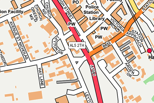 AL5 2TH map - OS OpenMap – Local (Ordnance Survey)