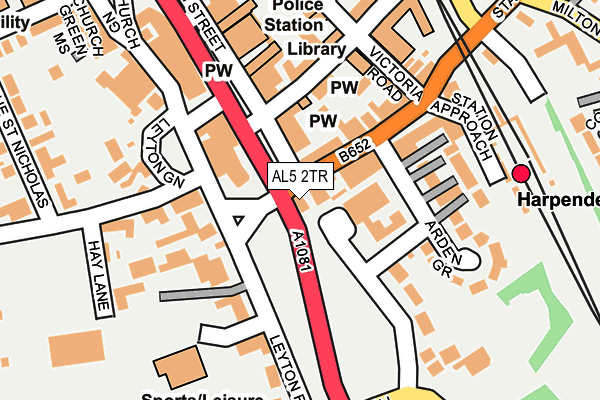 AL5 2TR map - OS OpenMap – Local (Ordnance Survey)