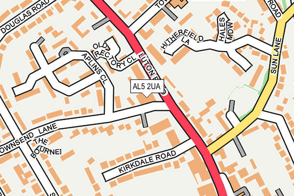 AL5 2UA map - OS OpenMap – Local (Ordnance Survey)