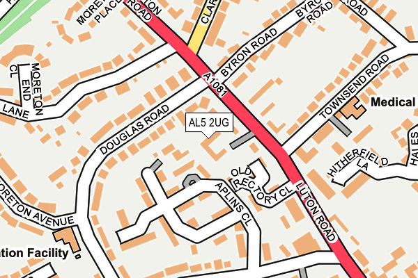 AL5 2UG map - OS OpenMap – Local (Ordnance Survey)