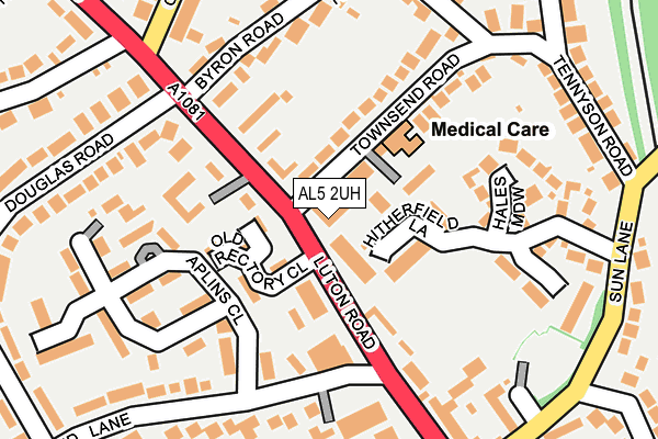 AL5 2UH map - OS OpenMap – Local (Ordnance Survey)