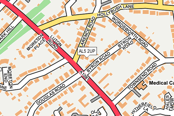 AL5 2UP map - OS OpenMap – Local (Ordnance Survey)