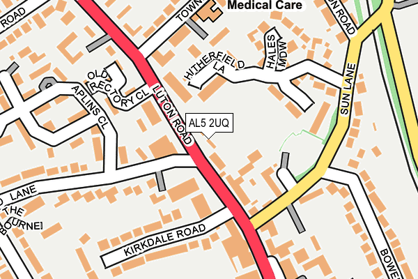 AL5 2UQ map - OS OpenMap – Local (Ordnance Survey)