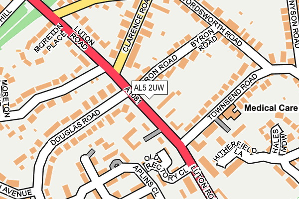 AL5 2UW map - OS OpenMap – Local (Ordnance Survey)