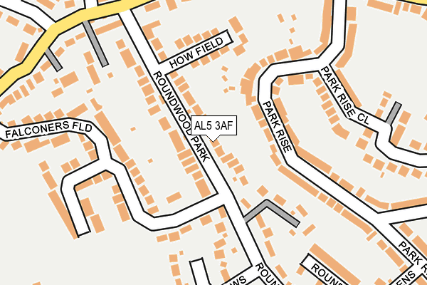AL5 3AF map - OS OpenMap – Local (Ordnance Survey)