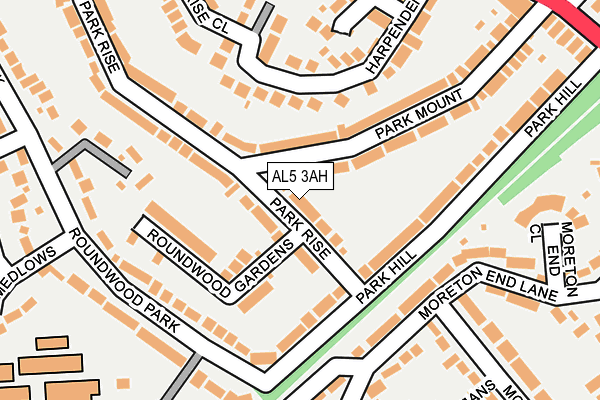 AL5 3AH map - OS OpenMap – Local (Ordnance Survey)
