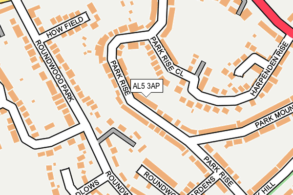 AL5 3AP map - OS OpenMap – Local (Ordnance Survey)