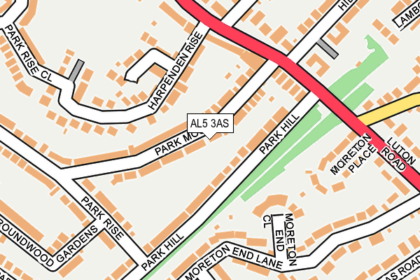 AL5 3AS map - OS OpenMap – Local (Ordnance Survey)