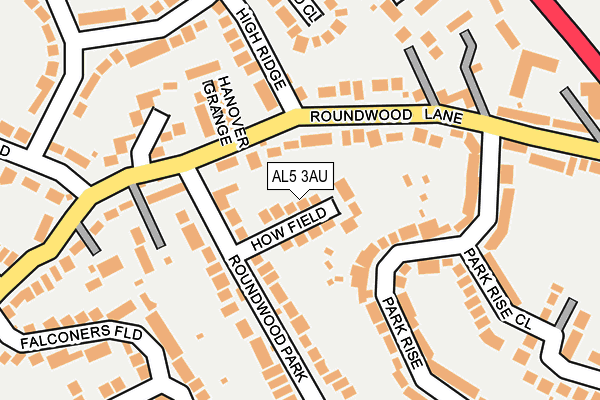 AL5 3AU map - OS OpenMap – Local (Ordnance Survey)