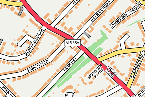 AL5 3BA map - OS OpenMap – Local (Ordnance Survey)