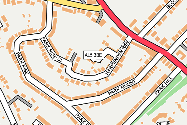 AL5 3BE map - OS OpenMap – Local (Ordnance Survey)