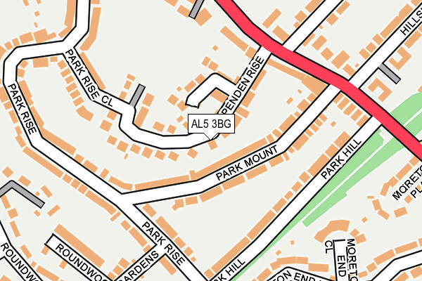 AL5 3BG map - OS OpenMap – Local (Ordnance Survey)