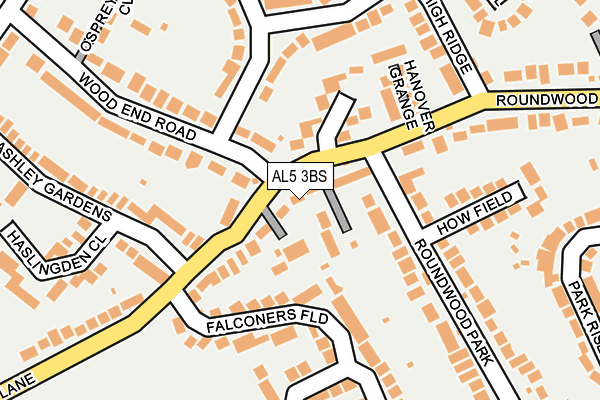 AL5 3BS map - OS OpenMap – Local (Ordnance Survey)