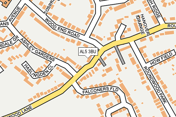 AL5 3BU map - OS OpenMap – Local (Ordnance Survey)