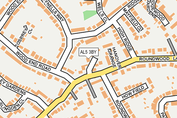 AL5 3BY map - OS OpenMap – Local (Ordnance Survey)