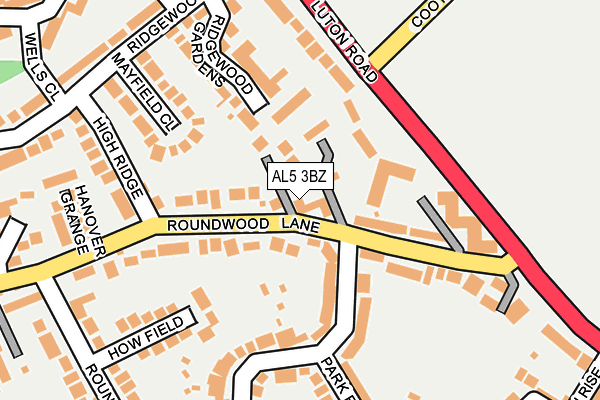AL5 3BZ map - OS OpenMap – Local (Ordnance Survey)
