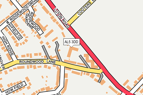 AL5 3DD map - OS OpenMap – Local (Ordnance Survey)