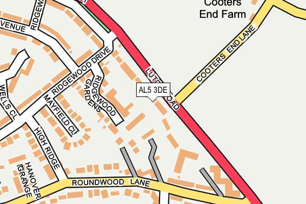 AL5 3DE map - OS OpenMap – Local (Ordnance Survey)