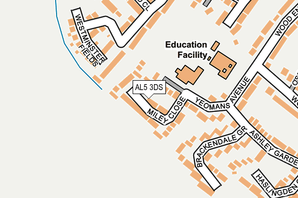 AL5 3DS map - OS OpenMap – Local (Ordnance Survey)