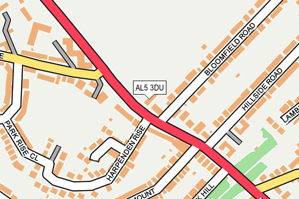 AL5 3DU map - OS OpenMap – Local (Ordnance Survey)