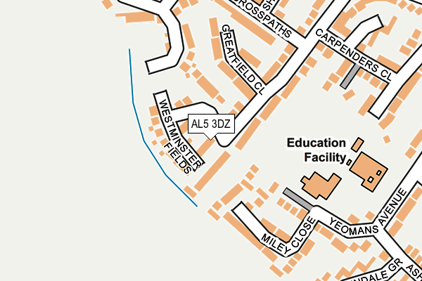 AL5 3DZ map - OS OpenMap – Local (Ordnance Survey)
