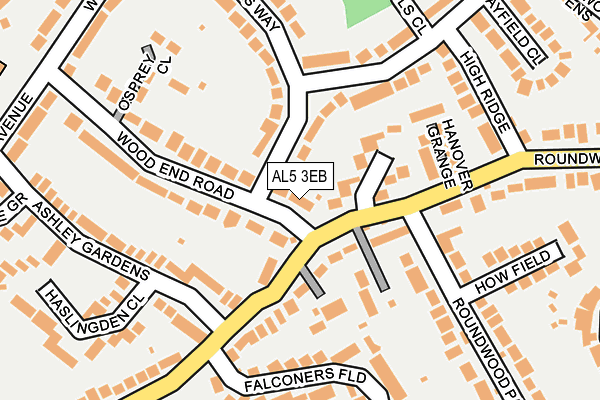 AL5 3EB map - OS OpenMap – Local (Ordnance Survey)