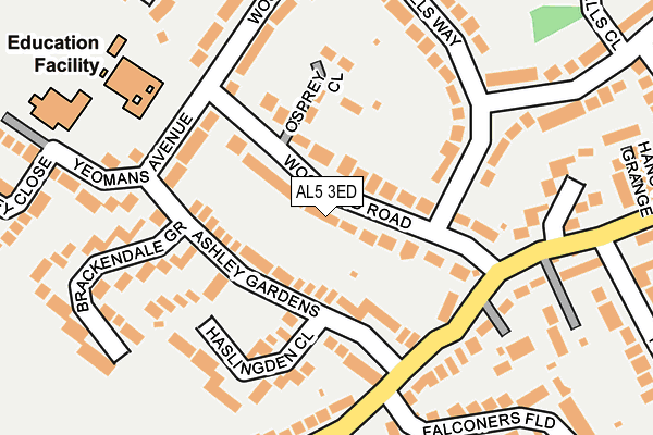 AL5 3ED map - OS OpenMap – Local (Ordnance Survey)