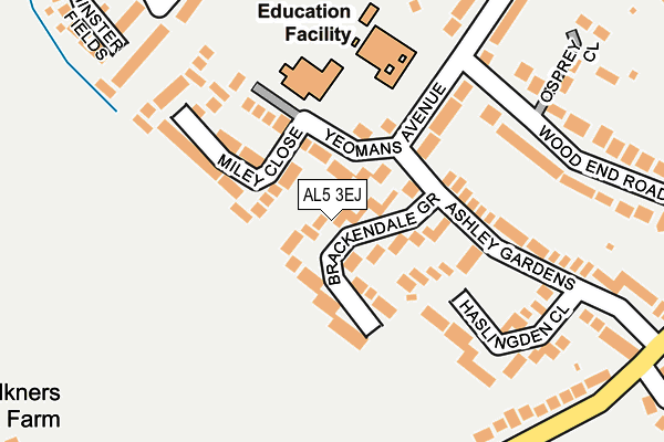 AL5 3EJ map - OS OpenMap – Local (Ordnance Survey)