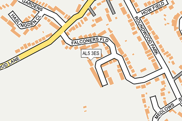 AL5 3ES map - OS OpenMap – Local (Ordnance Survey)