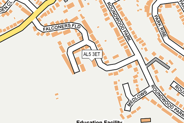 AL5 3ET map - OS OpenMap – Local (Ordnance Survey)
