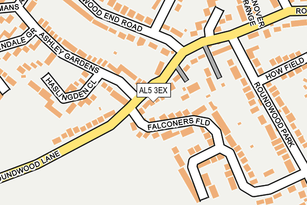 AL5 3EX map - OS OpenMap – Local (Ordnance Survey)