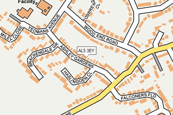 AL5 3EY map - OS OpenMap – Local (Ordnance Survey)